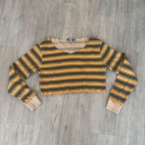 Urban Outfitters Striped Long Sleeve Top